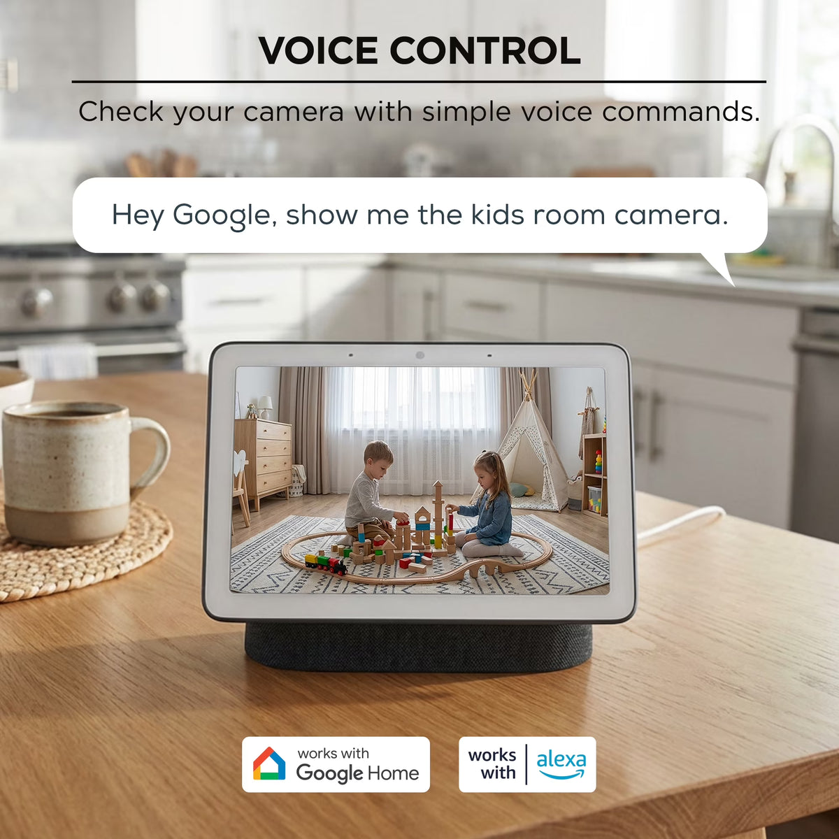 2K Indoor Security Camera, Wi-Fi Home Monitoring Camera (1 Pack)