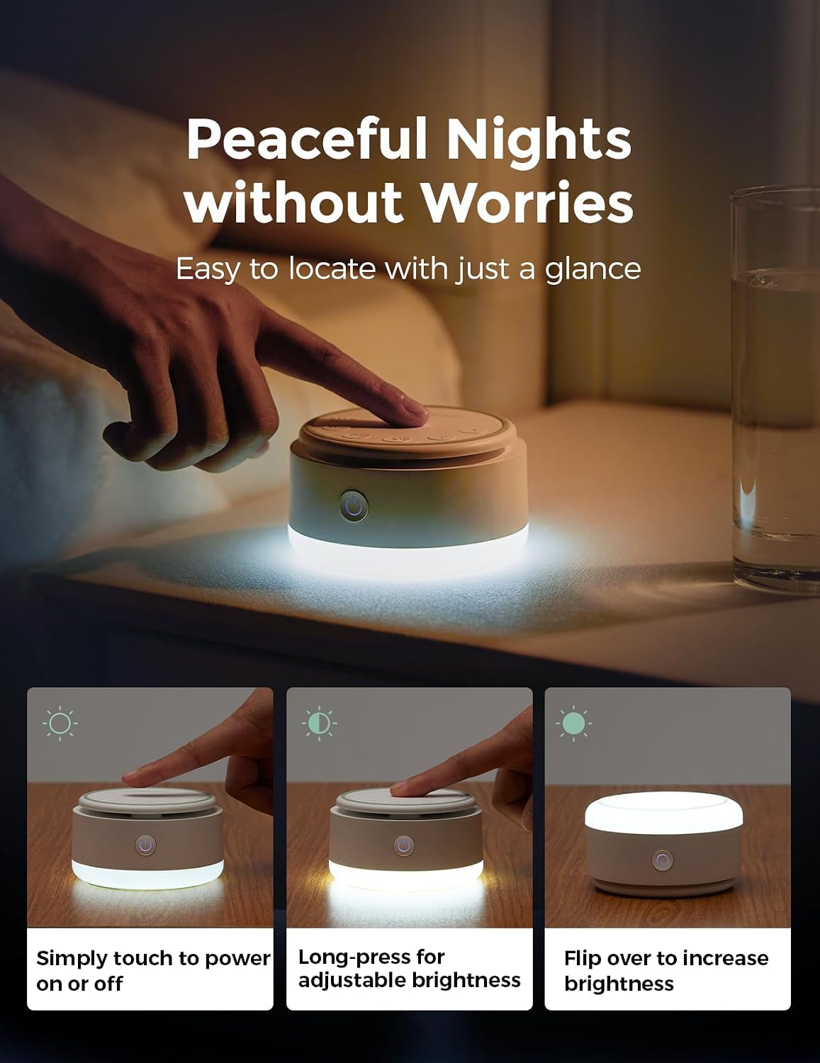 Sound Machine for Baby | Portable White Noise Sound Machine for Sleep Rechargeable | 20 Sleep Sounds White Noise Machine with Nursery Night Light | Travel Sleep Sound Machine Battery Based