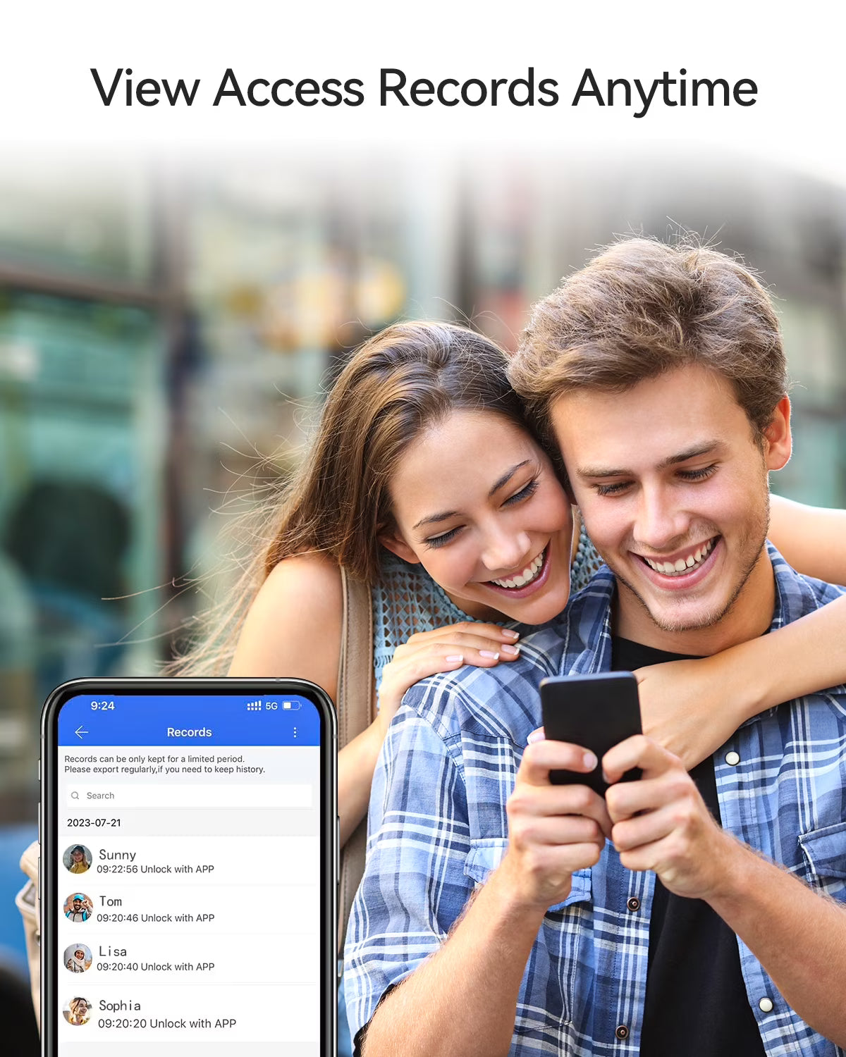 Serrure de porte intelligente biométrique à empreinte digitale et entrée sans clé TMEZON Plugwell™