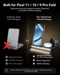 Plugwell 3-in-1 Fast Wireless Charging Station with Ambient Base