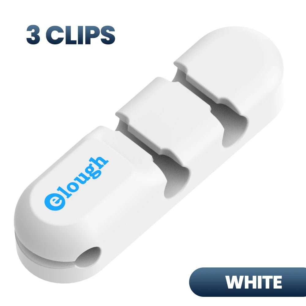 Cable Organizer Desktop Cable Management Silicone USB Cable Winder Clips Cable Holder for Mouse Headphone Wire Holder Organizer