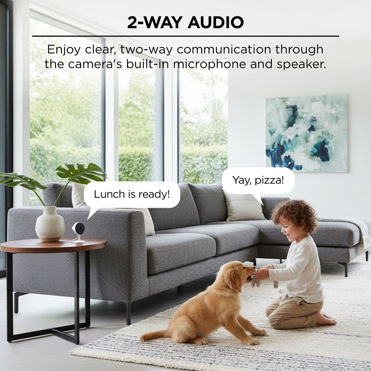 2K Indoor Security Camera, Wi-Fi Home Monitoring Camera (1 Pack)