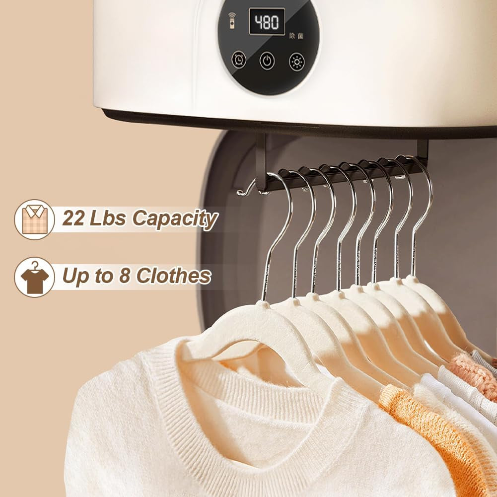 Portable Clothes Dryer, Compact Mini Laundry Dryer Adjustable Timer