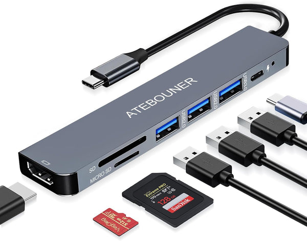 Plugwell 7-in-1 Multiport USB-C Hub & Adapter