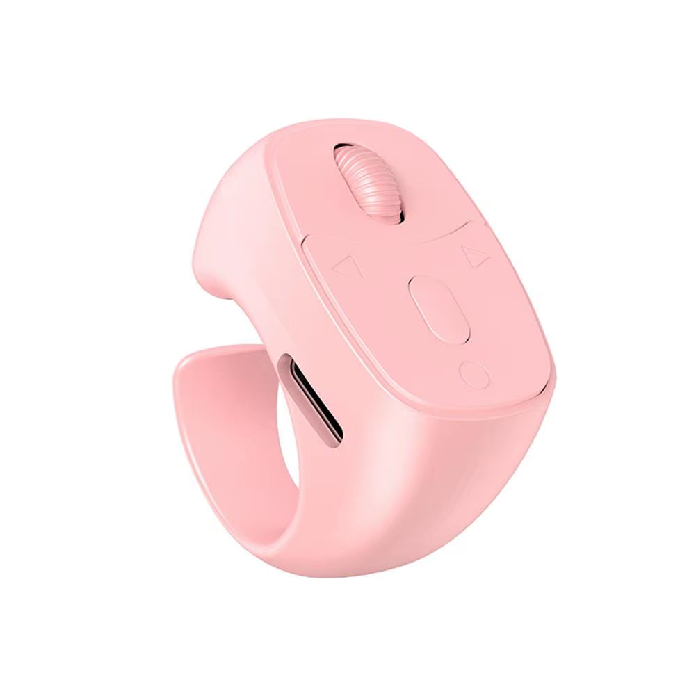 Cell Phone Scrolling Ring Wireless Finger Shutter Remote Control Page Turner Mobile Phone Controller Bluetooth for Travel