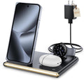 Plugwell 3-in-1 Fast Wireless Charging Station with Ambient Base