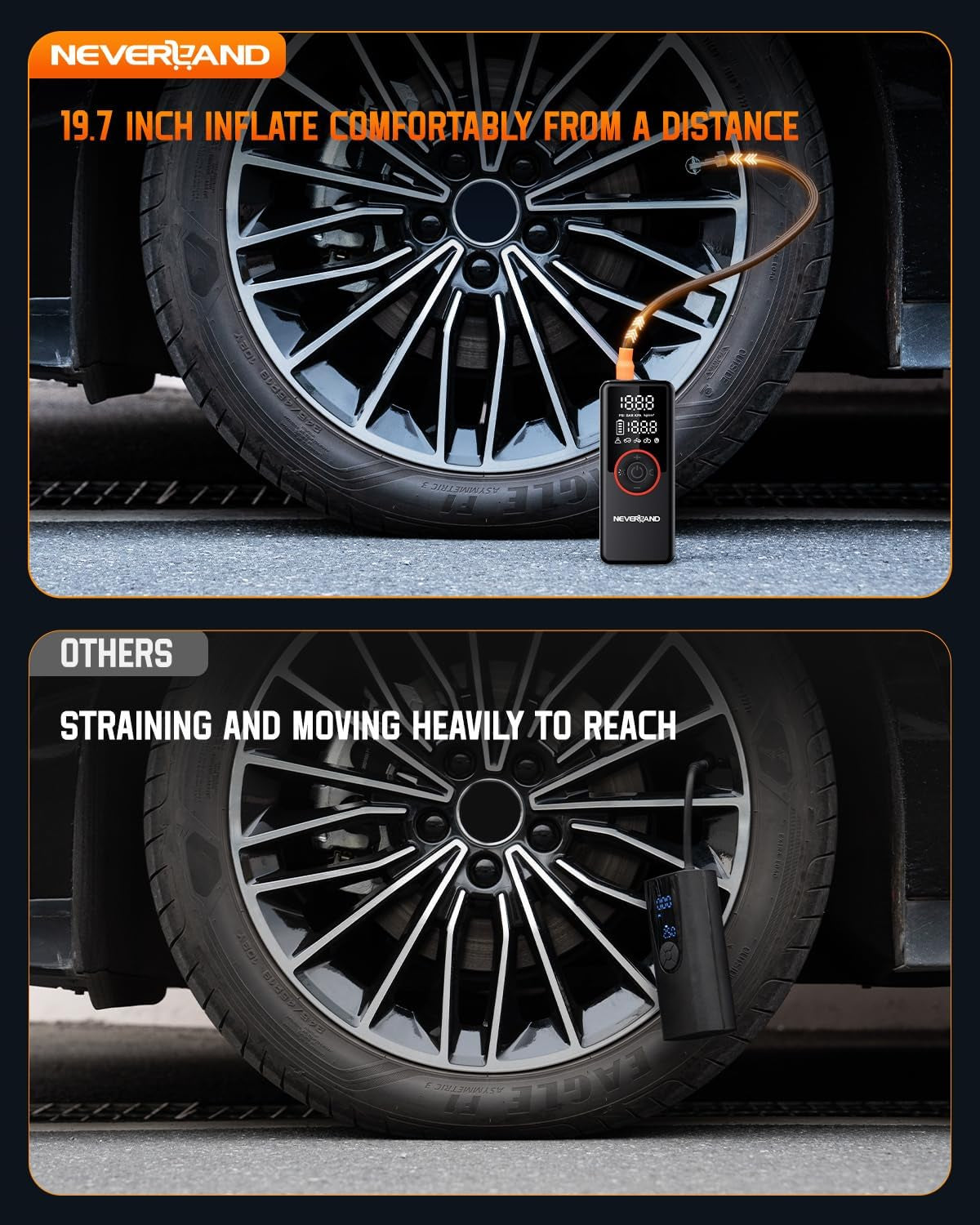 Portable SUV Tire Inflator, 180PSI, 30000Mah