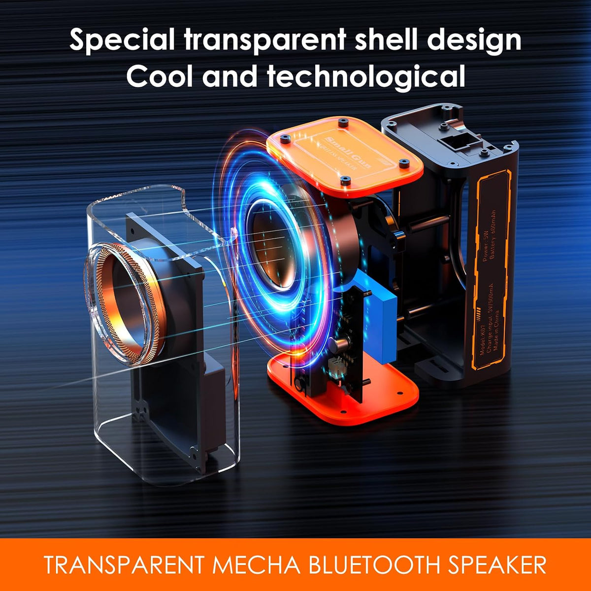 Plugwell CyberTransparent Mini Bluetooth Speaker