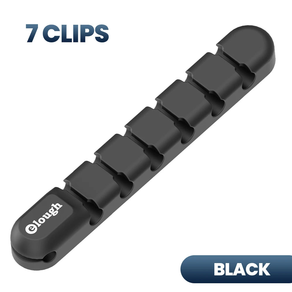 Cable Organizer Desktop Cable Management Silicone USB Cable Winder Clips Cable Holder for Mouse Headphone Wire Holder Organizer