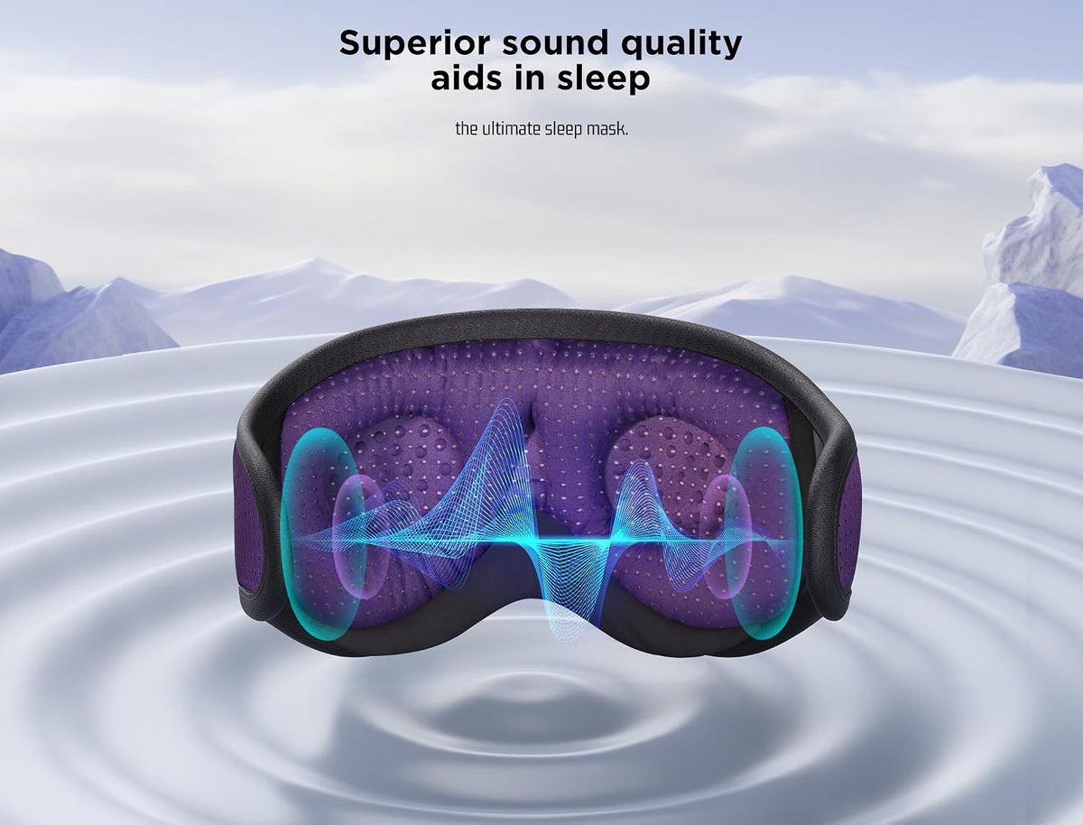 Sleep Mask with Bluetooth Headphones Bluetooth Sleep Mask Sleep Headphones,3D Eye Mask for Sleeping Mask Music Sleeping Headphones for Side Sleepers Meditation Gifts Gadgets for Men Women