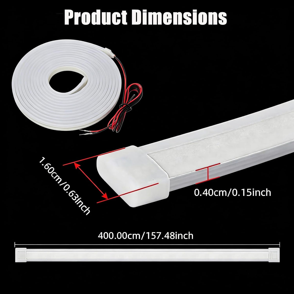 Newly Upgraded 157.48" SUV Trunk LED Light Strip, 6000K Dynamic Flowing Bright Cargo Area Lighting for Trunk Organizer/Mat Setup, Waterproof Interior Tailgate Lamp for Suv/Mpv(White)
