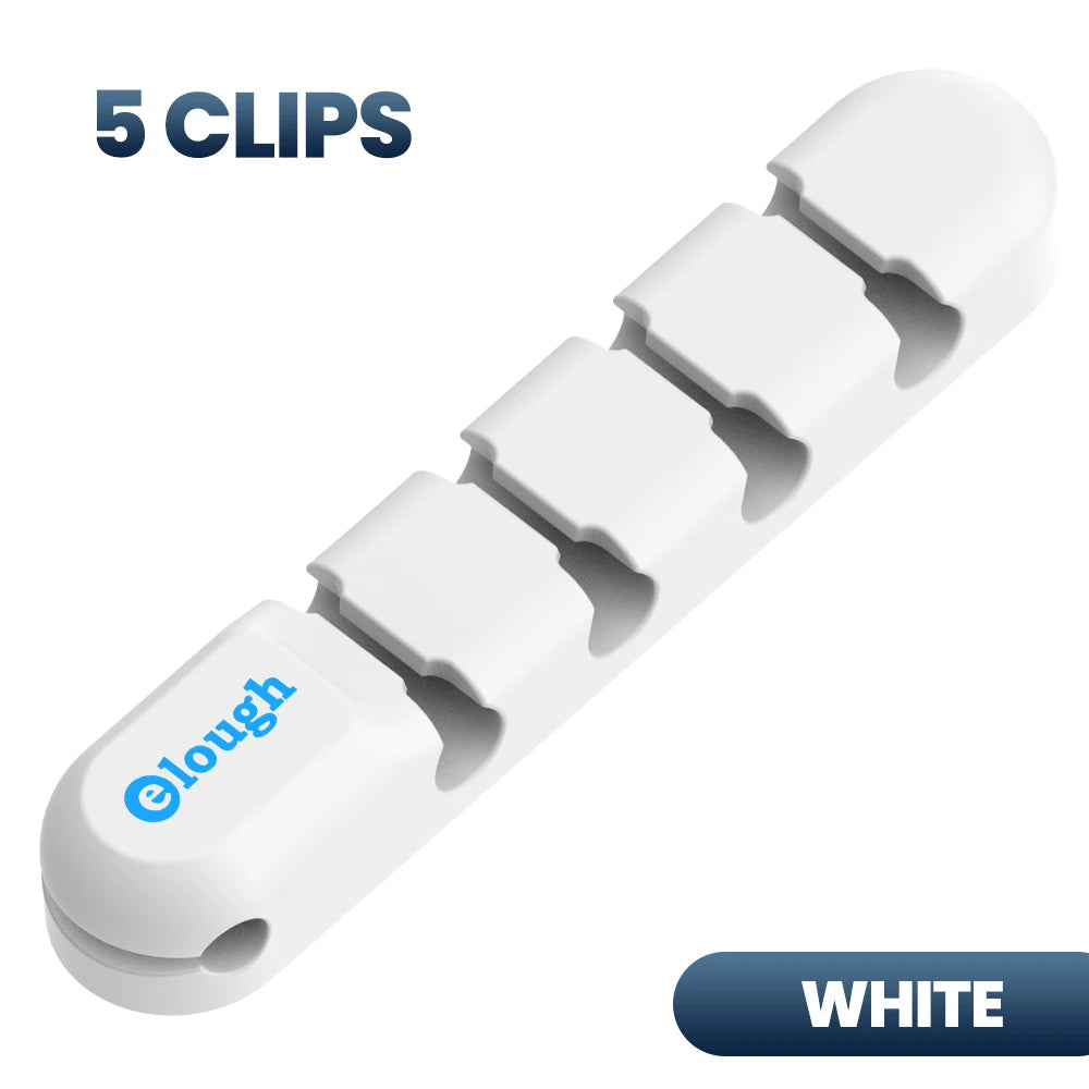 Cable Organizer Desktop Cable Management Silicone USB Cable Winder Clips Cable Holder for Mouse Headphone Wire Holder Organizer