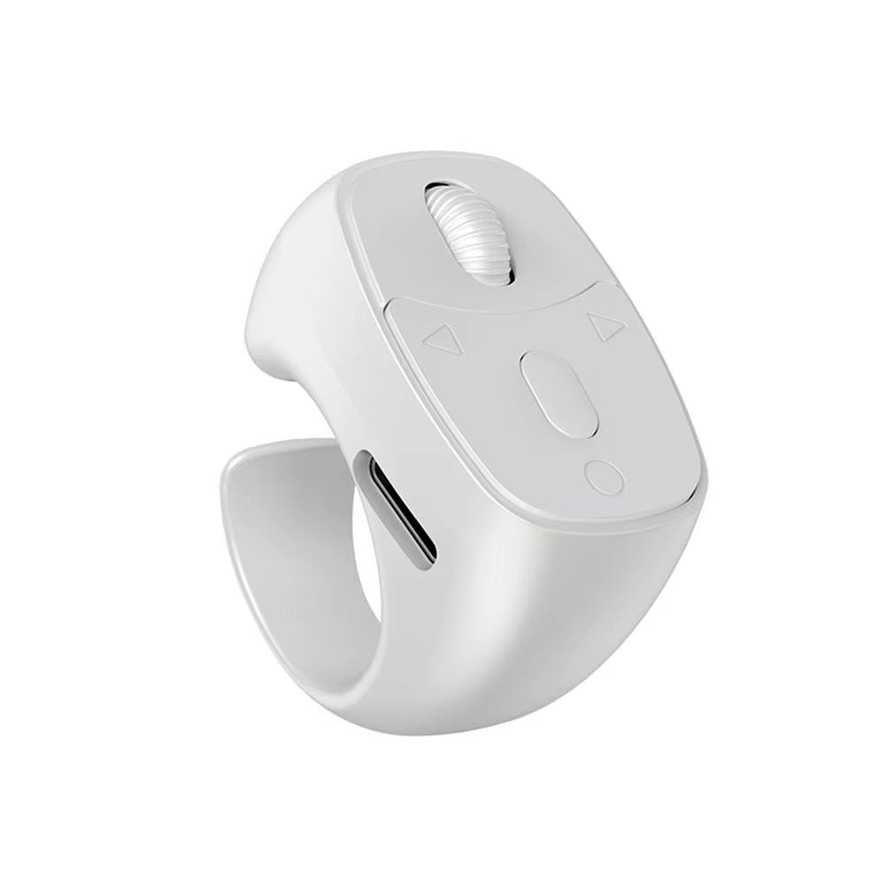 Cell Phone Scrolling Ring Wireless Finger Shutter Remote Control Page Turner Mobile Phone Controller Bluetooth for Travel