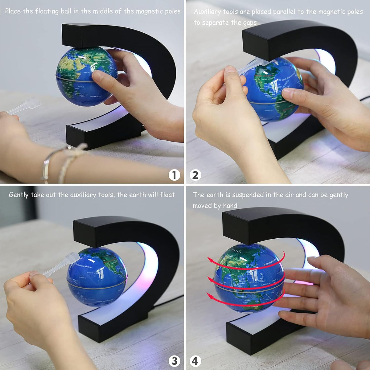Novelty Gifts for Boys, Girls, Magnetic Levitation Floating Globe