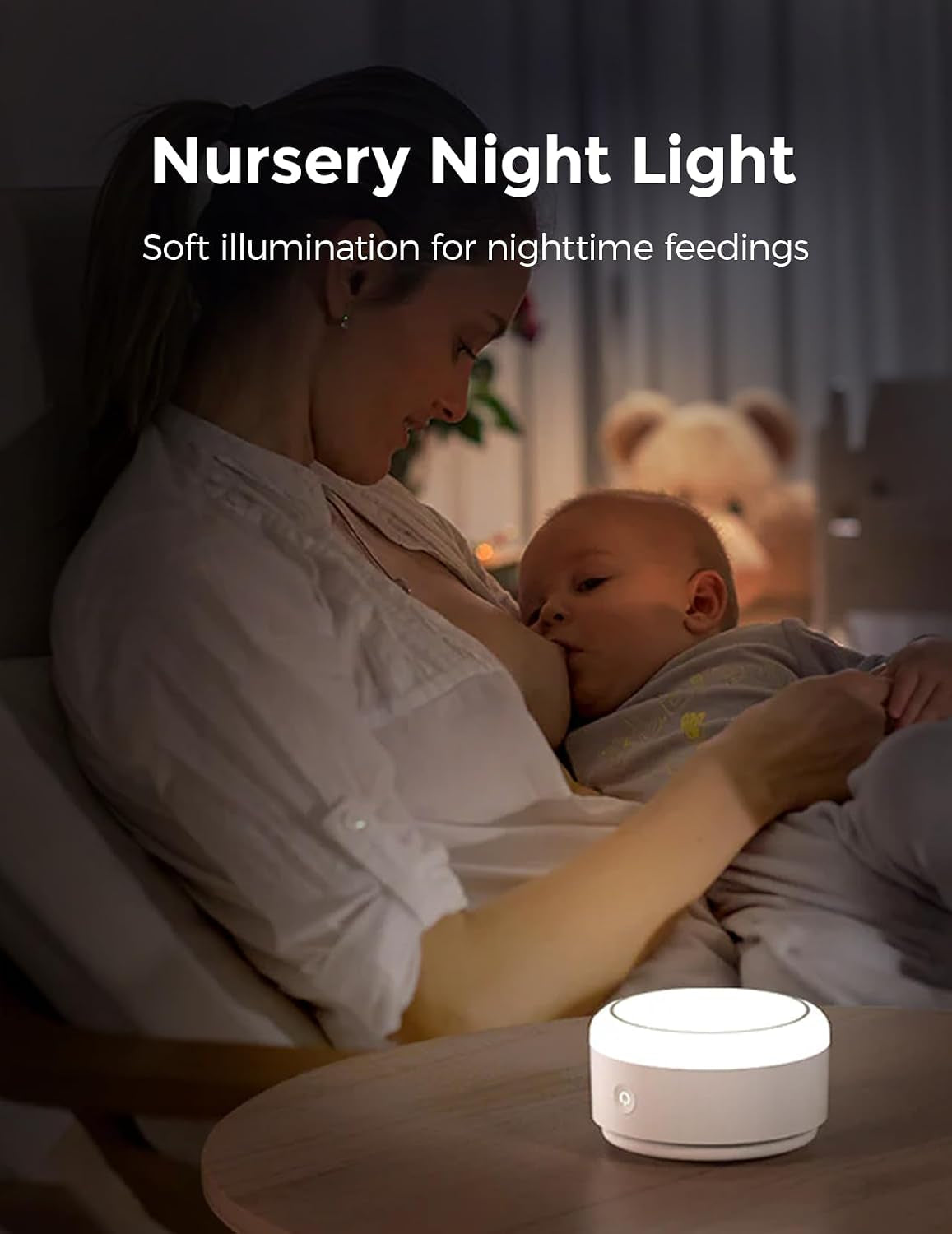 Sound Machine for Baby | Portable White Noise Sound Machine for Sleep Rechargeable | 20 Sleep Sounds White Noise Machine with Nursery Night Light | Travel Sleep Sound Machine Battery Based