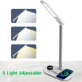 Plugwell 3-in-1 Wireless Charging LED Desk Lamp