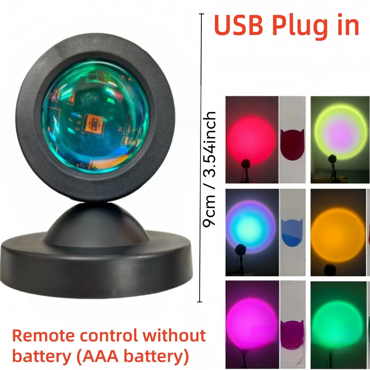 Create a warm, relaxing atmosphere with the Plugwell™ Sunset Projection Light. Features 16 vibrant colours, remote control, USB power, and stunning sunset-inspired lighting effects.