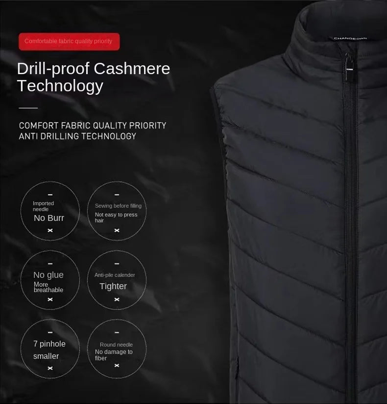 Plugwell™ 21-Zone Heated Vest | USB Graphene Electric Heating Jacket for Men & Women