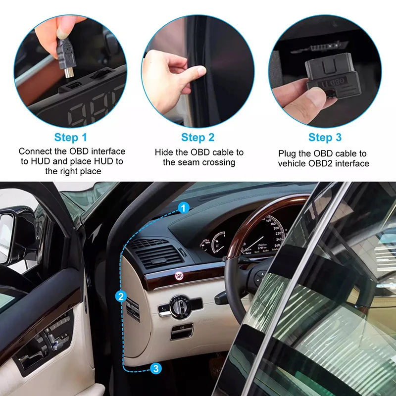 Plugwell™ Car Head-Up Display & Digital Windshield Projector