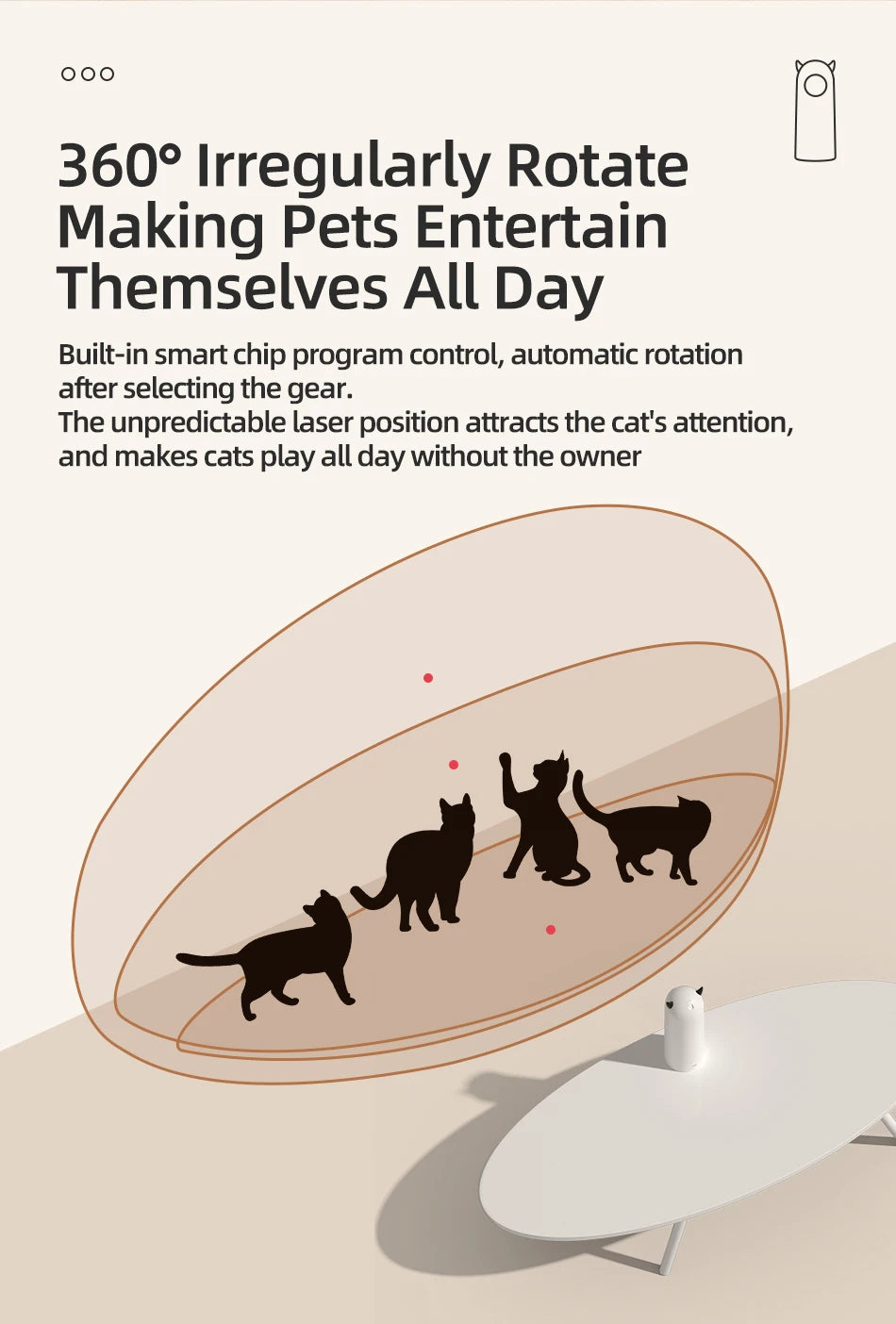 Plugwell™ Smart Automatic Laser Cat Toy & Interactive Pet Teaser