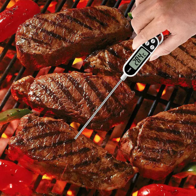 : Plugwell™ TP300 Digitales Lebensmittelthermometer | Sofort ablesbare Fleisch- & BBQ-Messsonde