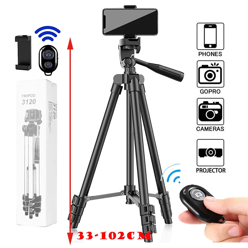 Universal Phone Extendable Tripod DSLR Camera Lightweight Photography With Bluetooth Remote Control For Mobile Phone Camera Live