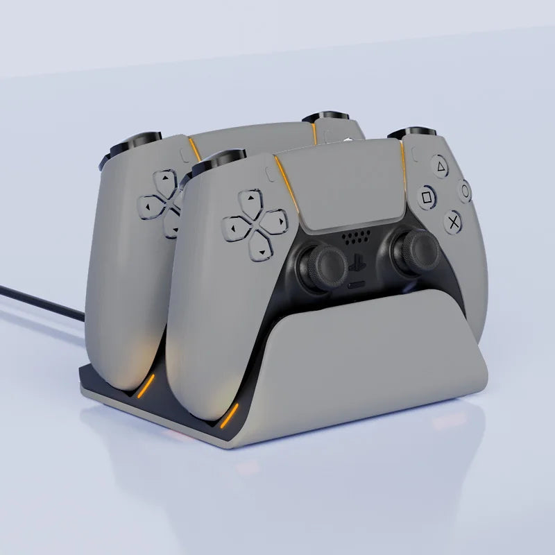 Schnelllade-Dock für PS5-Controller, kabellose Dual-Controller-Ladestation, Ladeständer-Zubehör für PlayStation 5