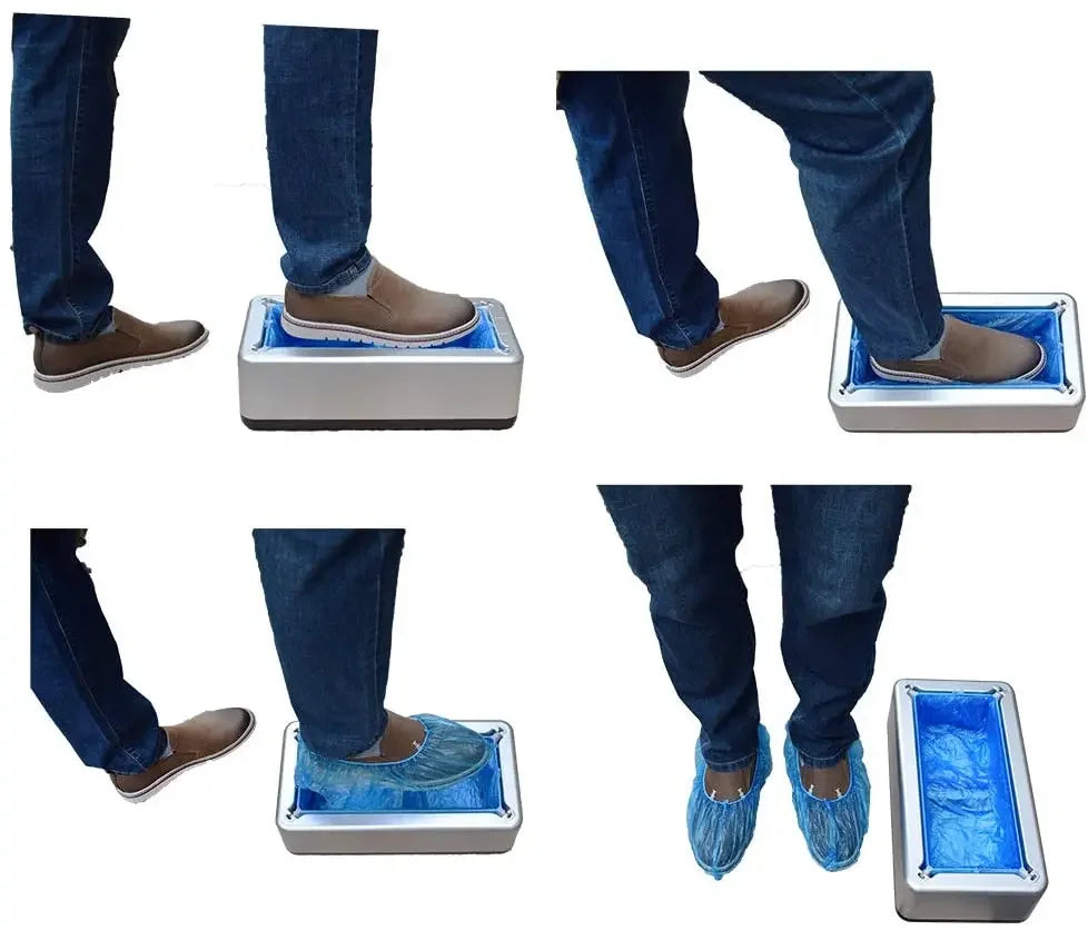 Plugwell™ Automatic Hands-Free Shoe Cover Dispenser & 100-Piece Set