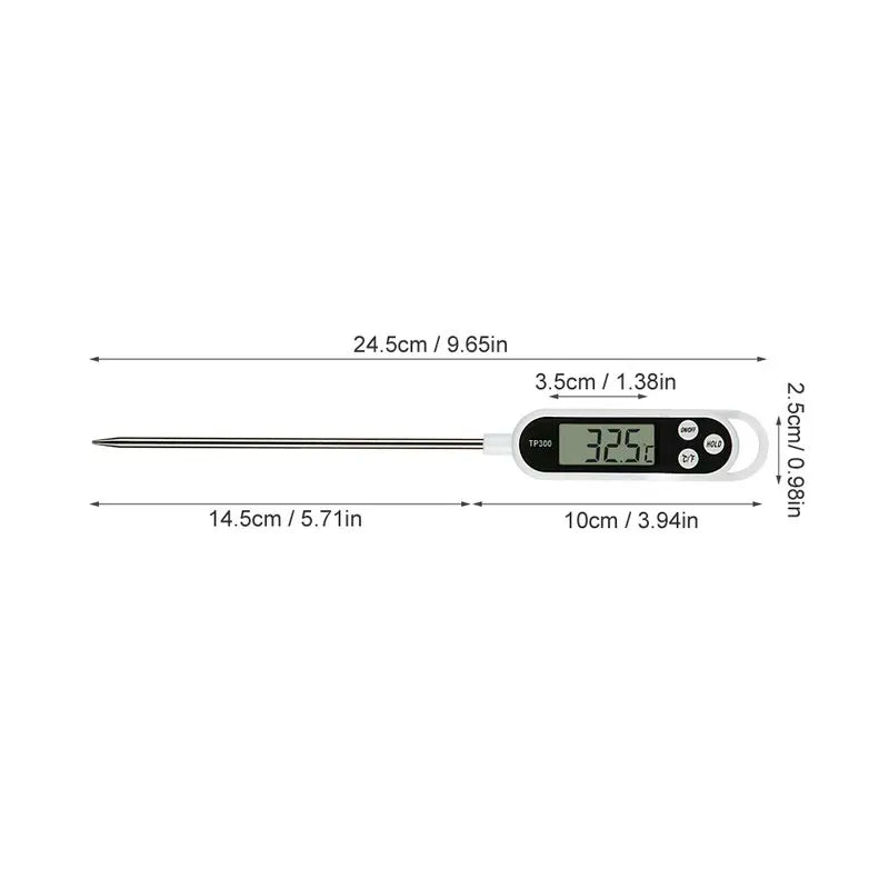 : Plugwell™ TP300 Digitales Lebensmittelthermometer | Sofort ablesbare Fleisch- & BBQ-Messsonde