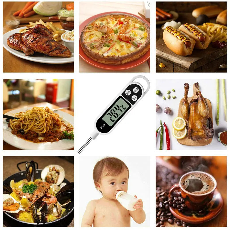 : Plugwell™ TP300 Digitales Lebensmittelthermometer | Sofort ablesbare Fleisch- & BBQ-Messsonde