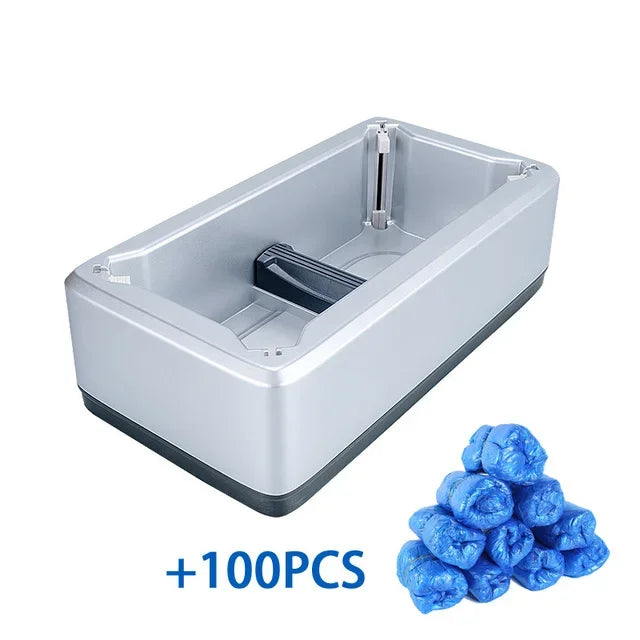 Plugwell™ Automatic Hands-Free Shoe Cover Dispenser & 100-Piece Set