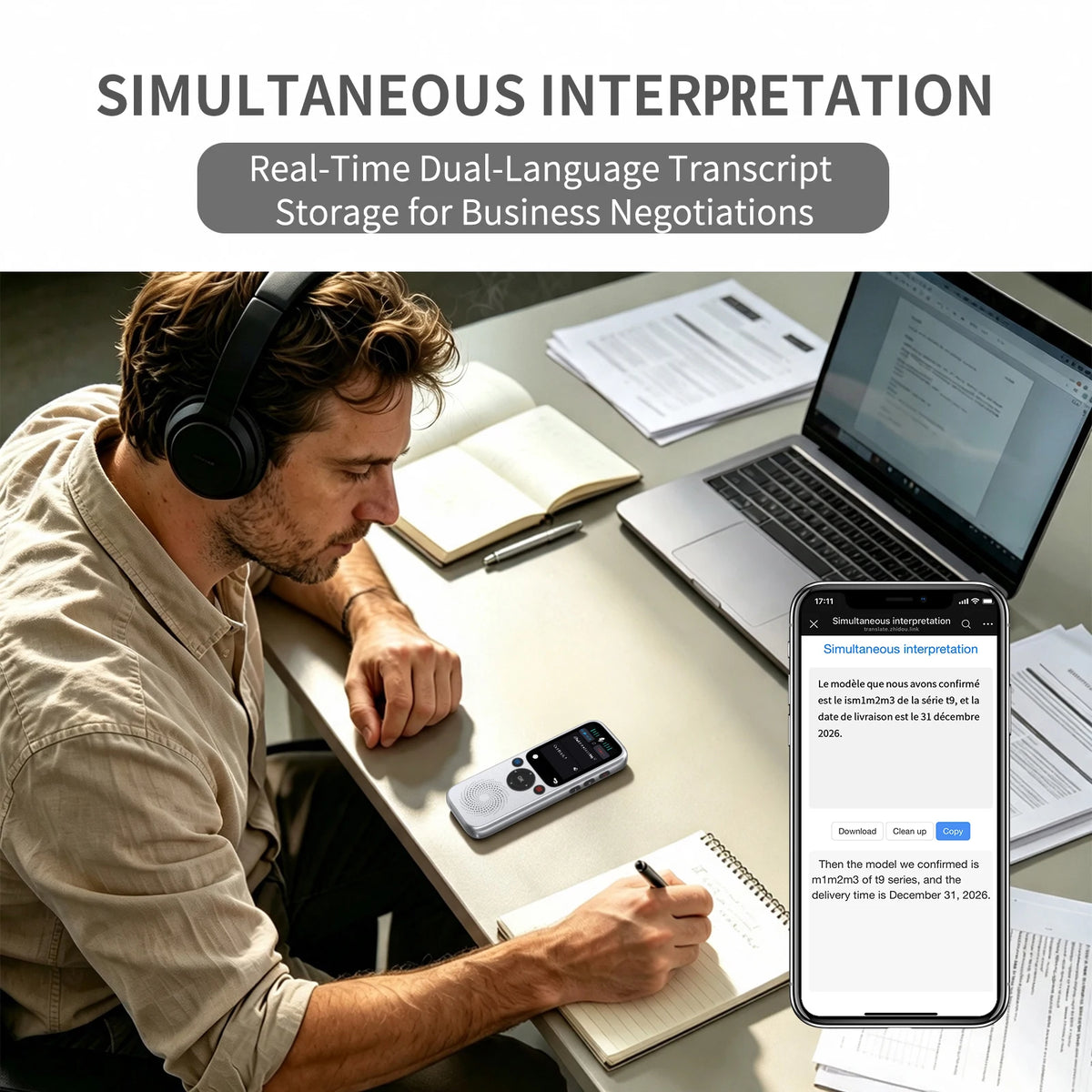 Traducteur vocal et photo IA à écran tactile intelligent Plugwell™ | Traducteur ChatGPT en temps réel pour 148 langues