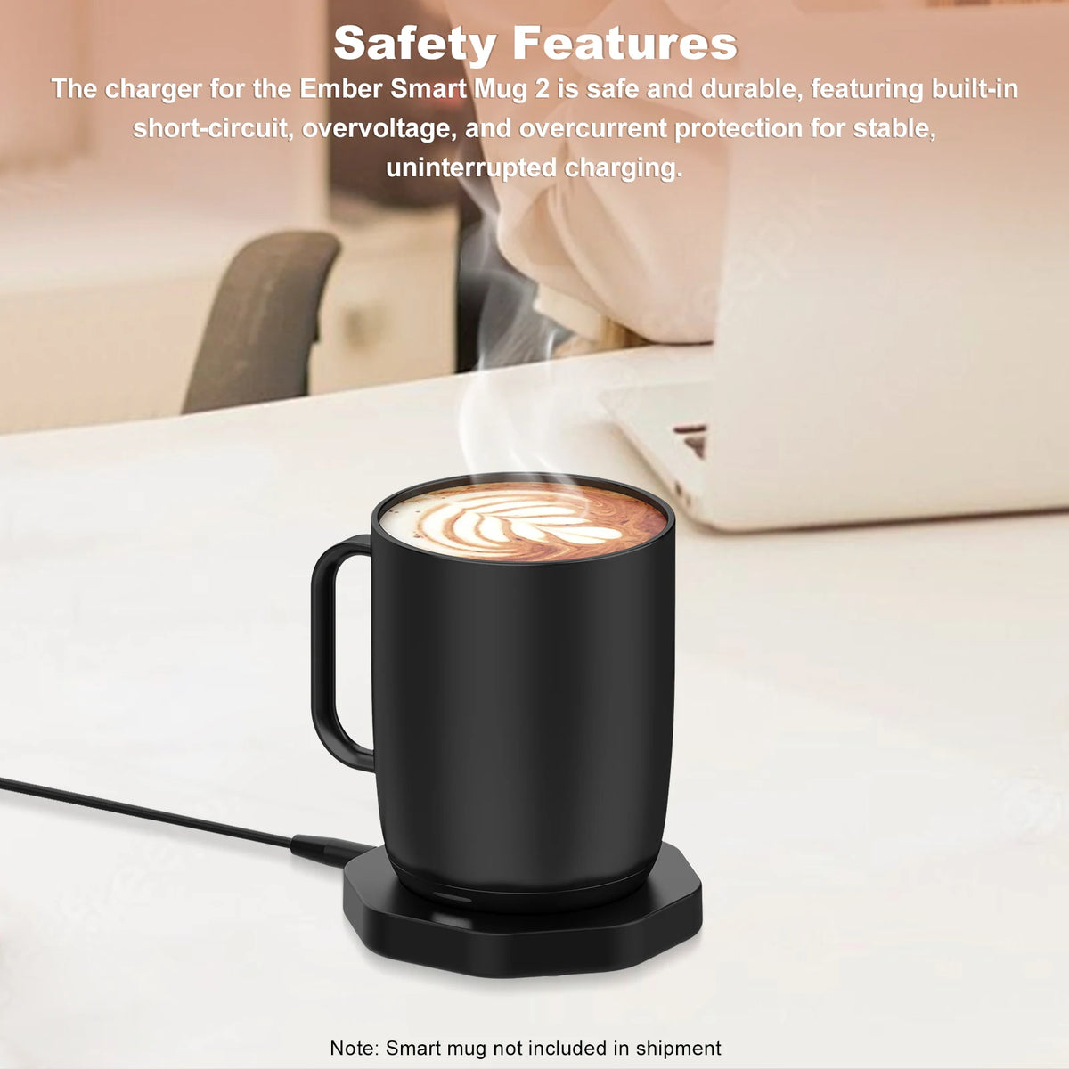 Plugwell™ Wireless Charging Base for Ember Smart Mug 1 & 2 | Replacement Temperature Control Mug Charger Dock