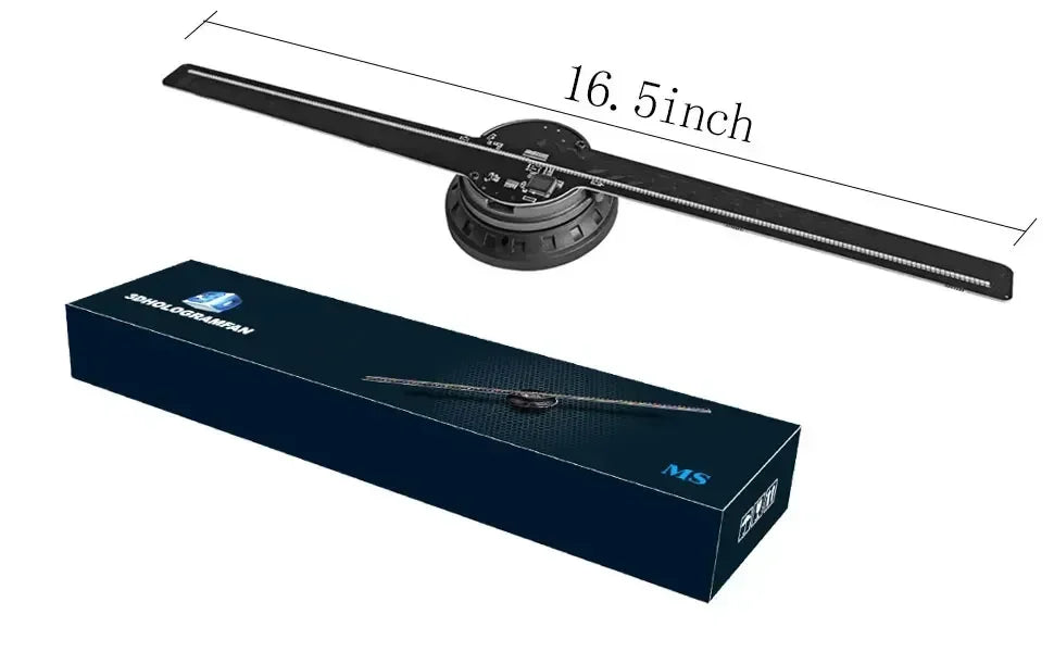 Plugwell™ 42CM 3D Hologram Fan | HD Holographic Projector & Advertising Display Light
