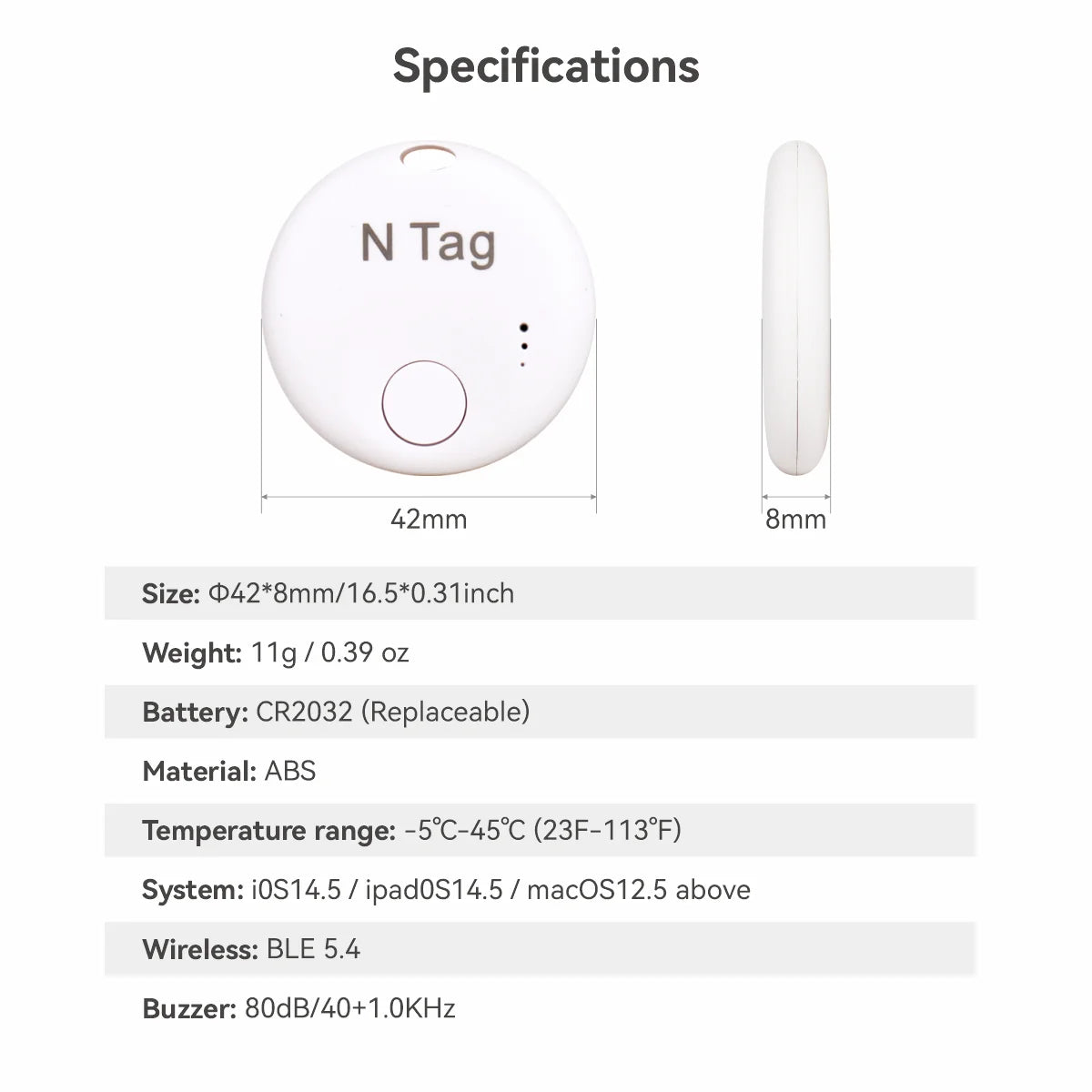 Localisateur intelligent iOS Plugwell™ pour bagages, clés et sacs