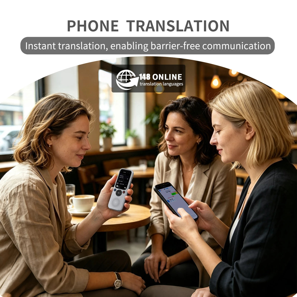 Plugwell™ Smart Touch-Screen AI Voice & Photo Translator | 148-Language Real-Time ChatGPT Translator