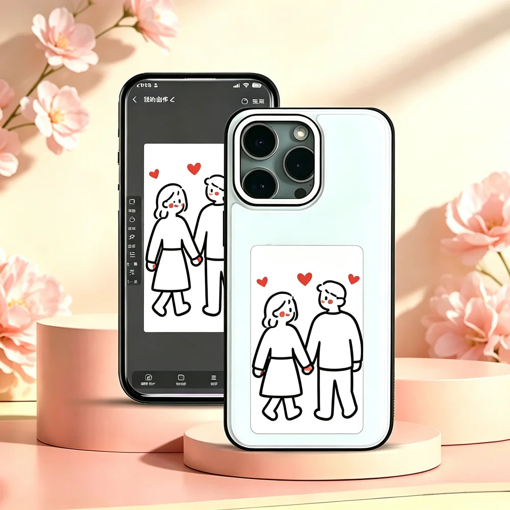 Plugwell™ NFC搭載E-Inkスクリーン iPhoneケース | iPhone用ワイヤレス画像転送スマートカバー