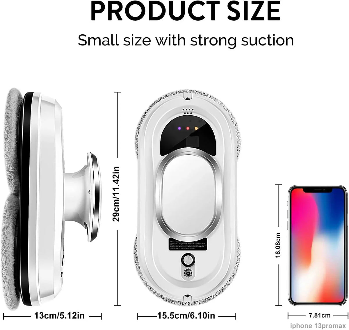 Robot lavavetri elettrico Plugwell™ | Aspiratore automatico per pulizia vetri da 5600Pa con telecomando