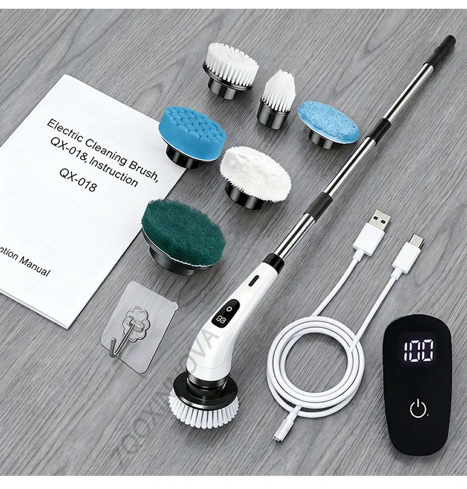 Plugwell™ Kabelloser elektrischer Reinigungsschrubber | Mehrzweck-Reinigungsbürste mit Reinigungsmittelspender