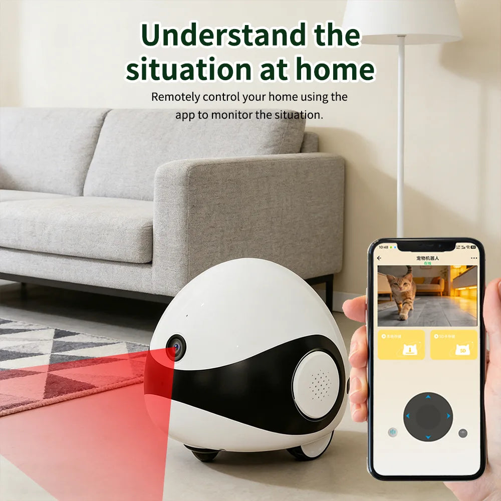 Baby WIFI 2MP Camera Robot for Dog Cat Baby 1080P Wifi 2.4G 360° Home Pet Camera Startlight Night Vision CCTV Pet Camera