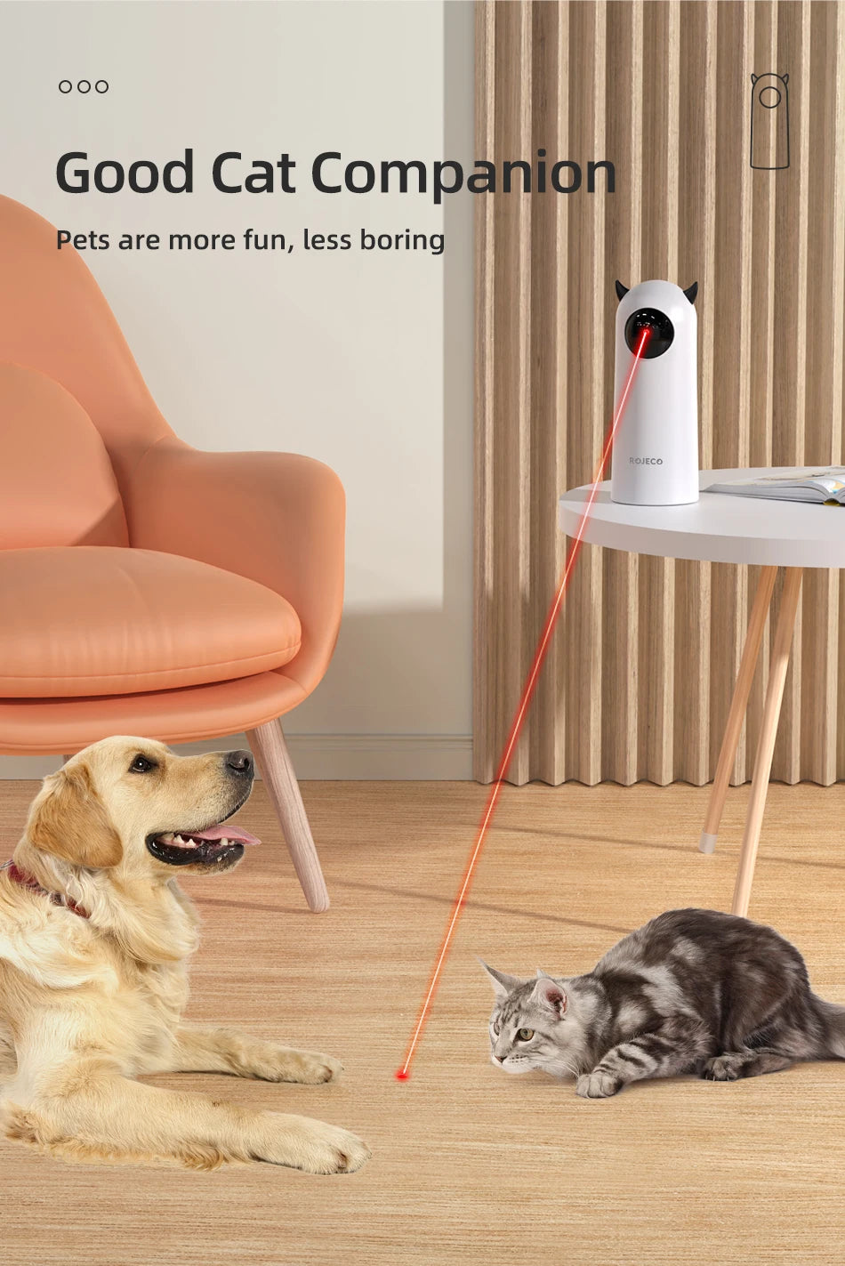 Plugwell™ Smart Automatic Laser Cat Toy & Interactive Pet Teaser