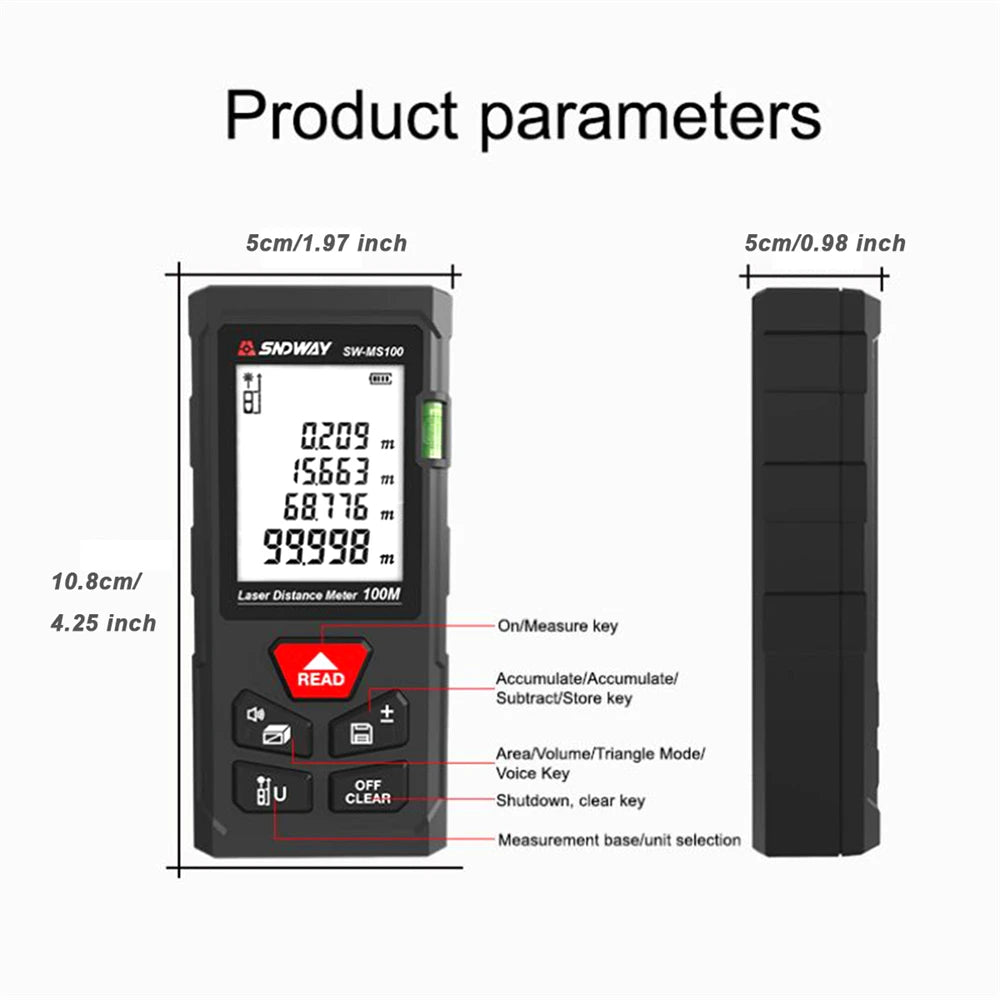 Télémètre laser portable haute précision et outil de mesure Plugwell™