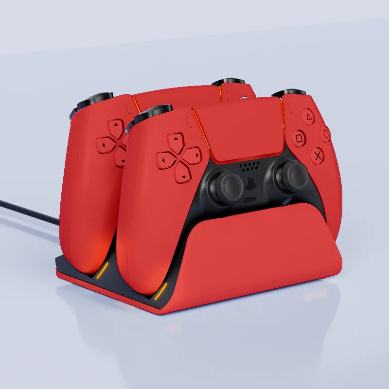 Schnelllade-Dock für PS5-Controller, kabellose Dual-Controller-Ladestation, Ladeständer-Zubehör für PlayStation 5
