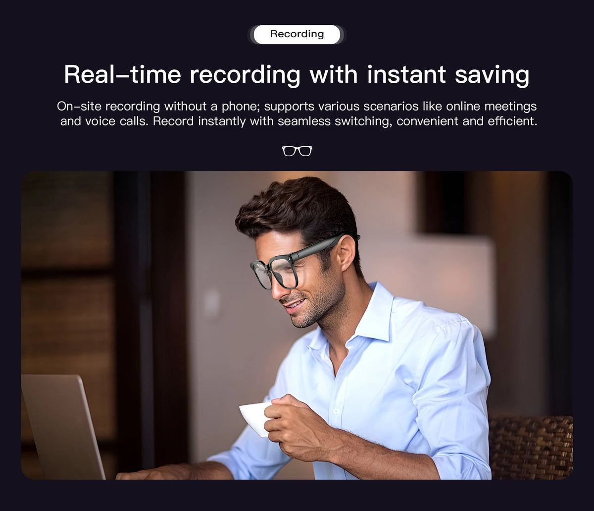 Plugwell™ 4K AI Smart Glasses with 8MP Camera & ChatGPT Translation