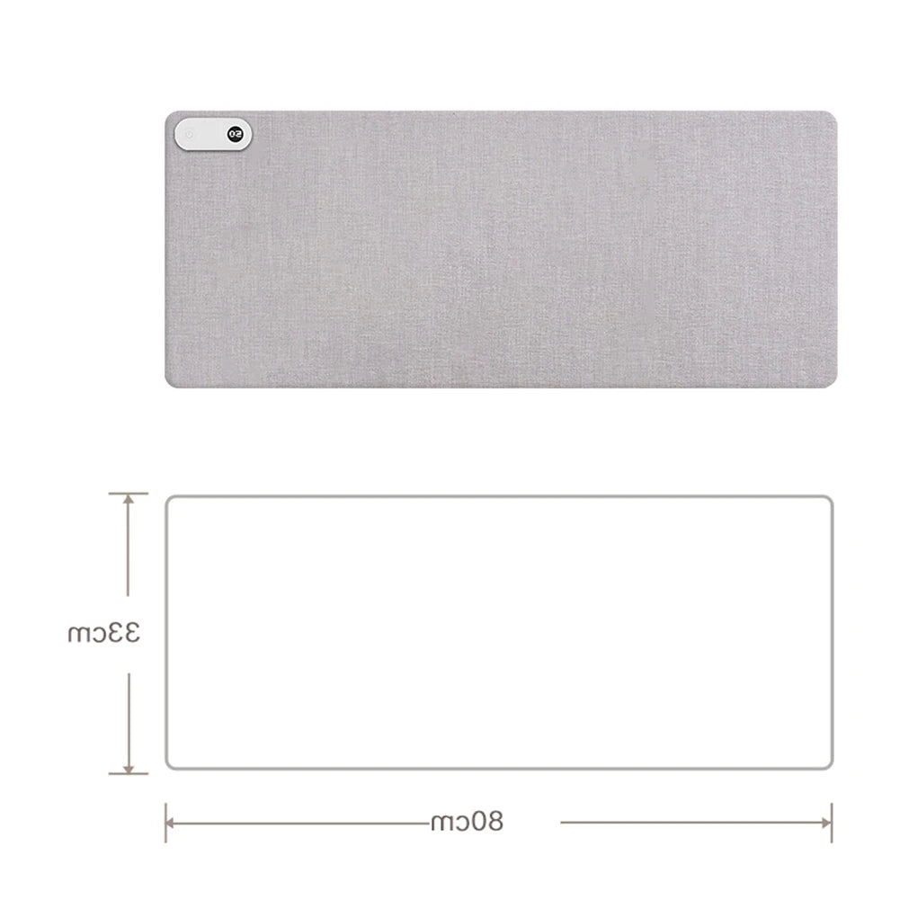 80*33cm Mouse Heating Table Pads 3-Temperature Control Winter Office Hand Warmer Large Game Mousepad Student Writing Warm Hand