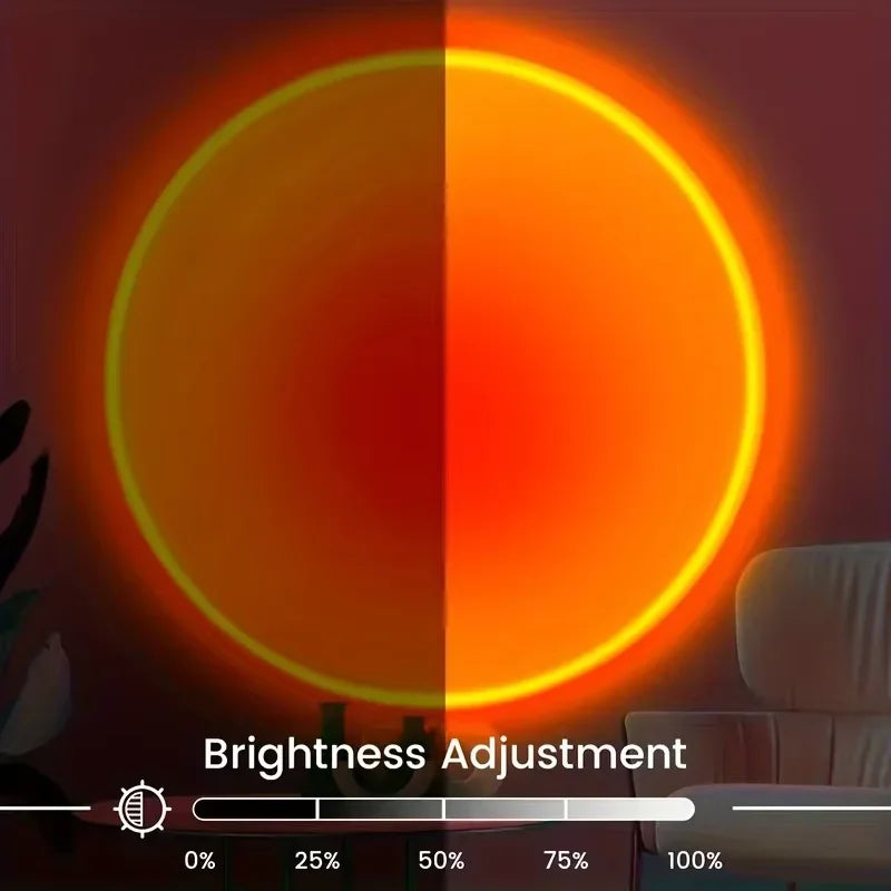 : Plugwell™ Vibrant Sunset & RGB Color-Changing LED Projection Light