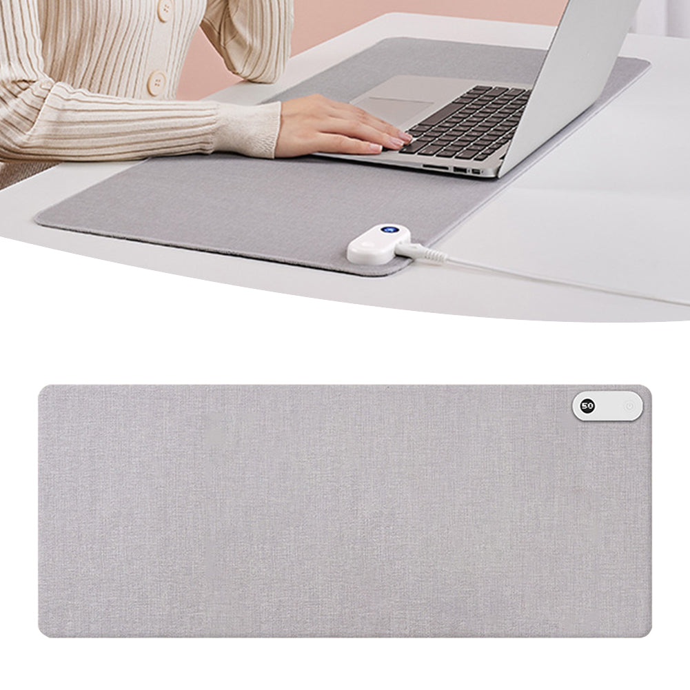 80*33cm Mouse Heating Table Pads 3-Temperature Control Winter Office Hand Warmer Large Game Mousepad Student Writing Warm Hand
