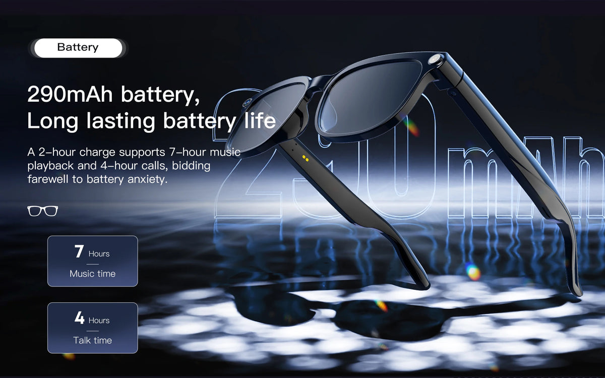 Plugwell™ 4K AI Smart Glasses with 8MP Camera & ChatGPT Translation