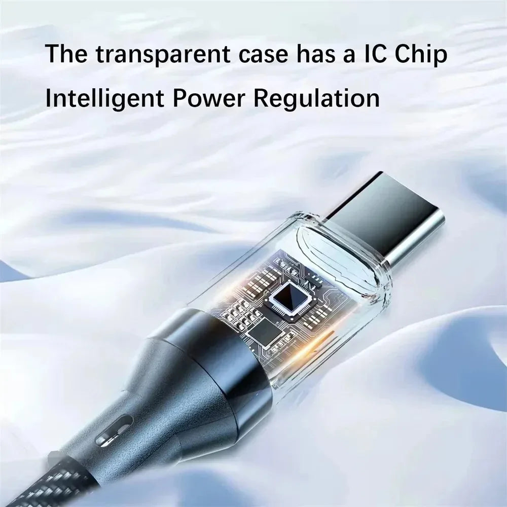 Plugwell™ 120W Super Fast Charging Cable | Real-Time Digital Display USB-A to Type-C Data Cable