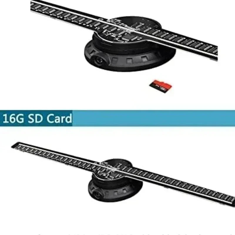 Plugwell™ 42CM 3D Hologram Fan | HD Holographic Projector & Advertising Display Light